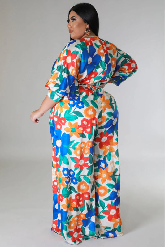 Curvy - Flowers in Springtime Jumpsuit