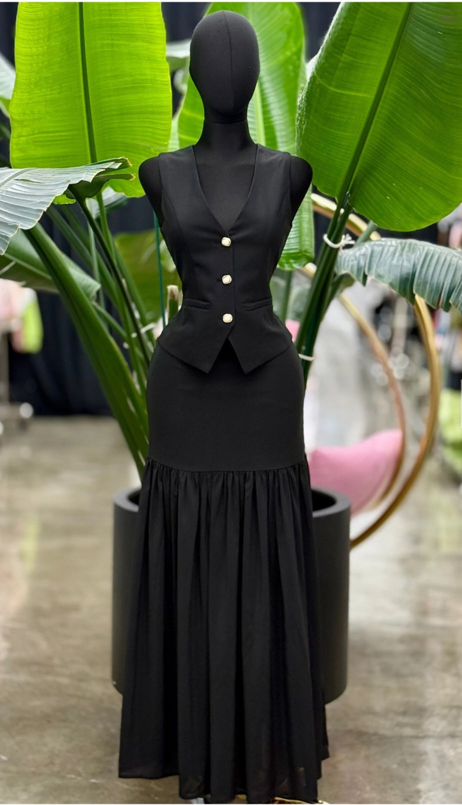 Walk Your Stuff Two Piece Skirt & Vest Set