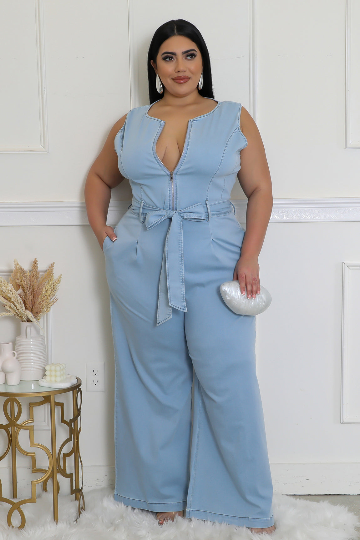 Curvy - Jordan Denim Jumpsuit