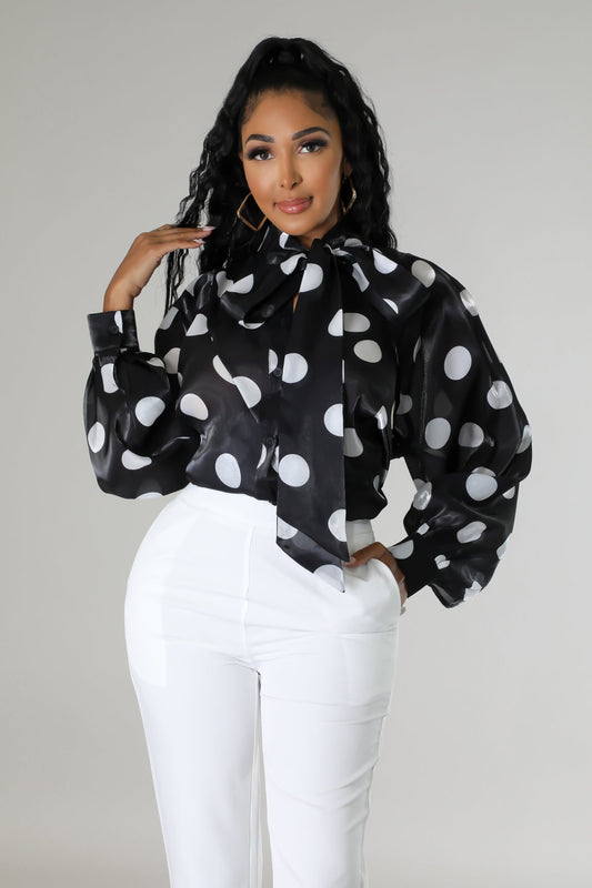 Lady M Polka Dot Blouse