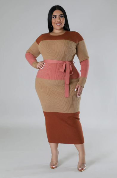 Curvy - If I Were Your Girl Sweater Dress