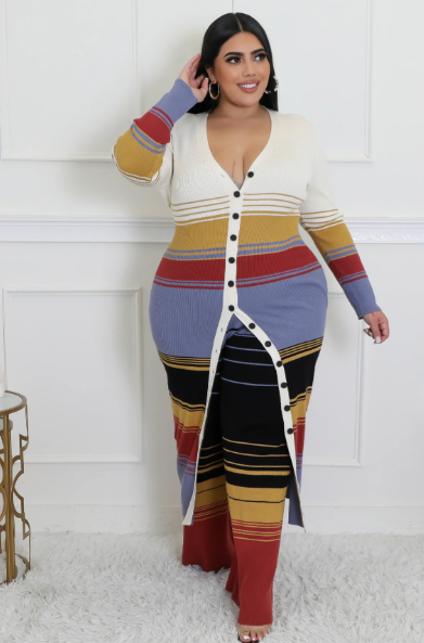 Curvy - Just For Me Two-Piece Pant Set