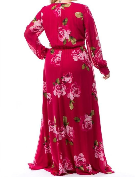 Curvy - Debbie D Floral Maxi Dress