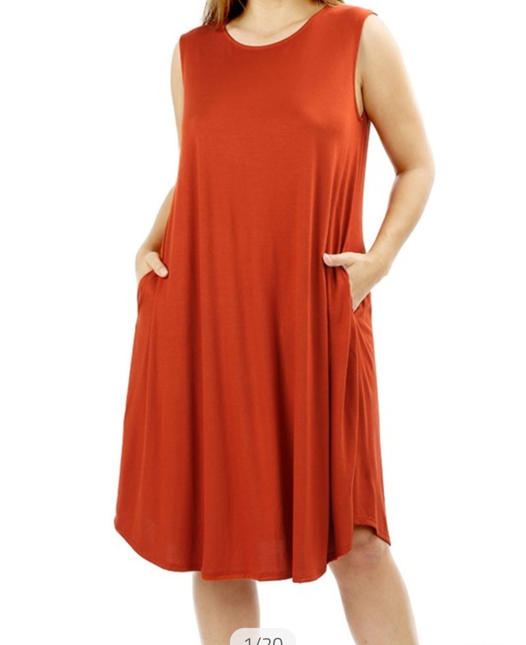Curvy - Cassie Sleeveless Dress