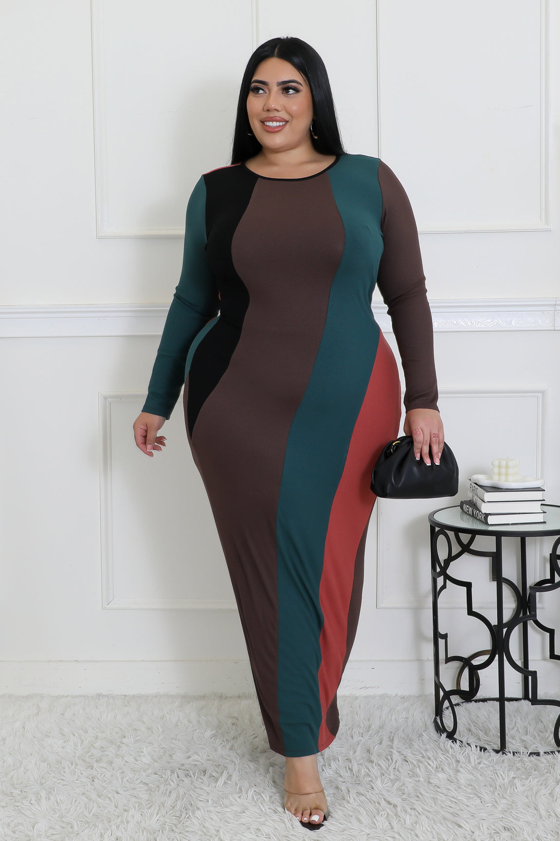 Curvy - Color Wave Maxi Dress