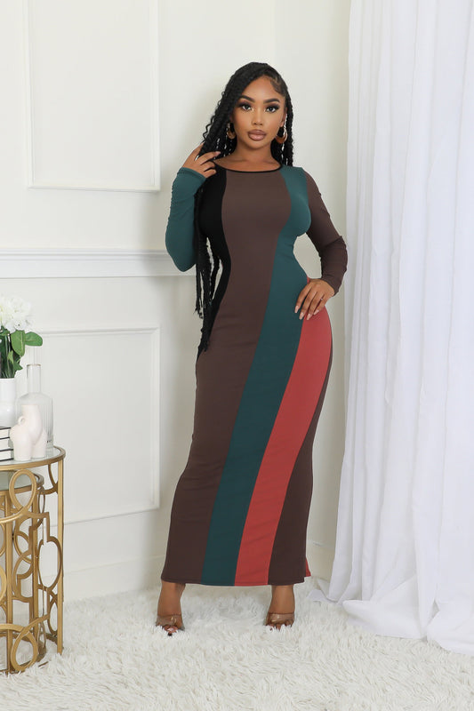 Color Wave Maxi Dress