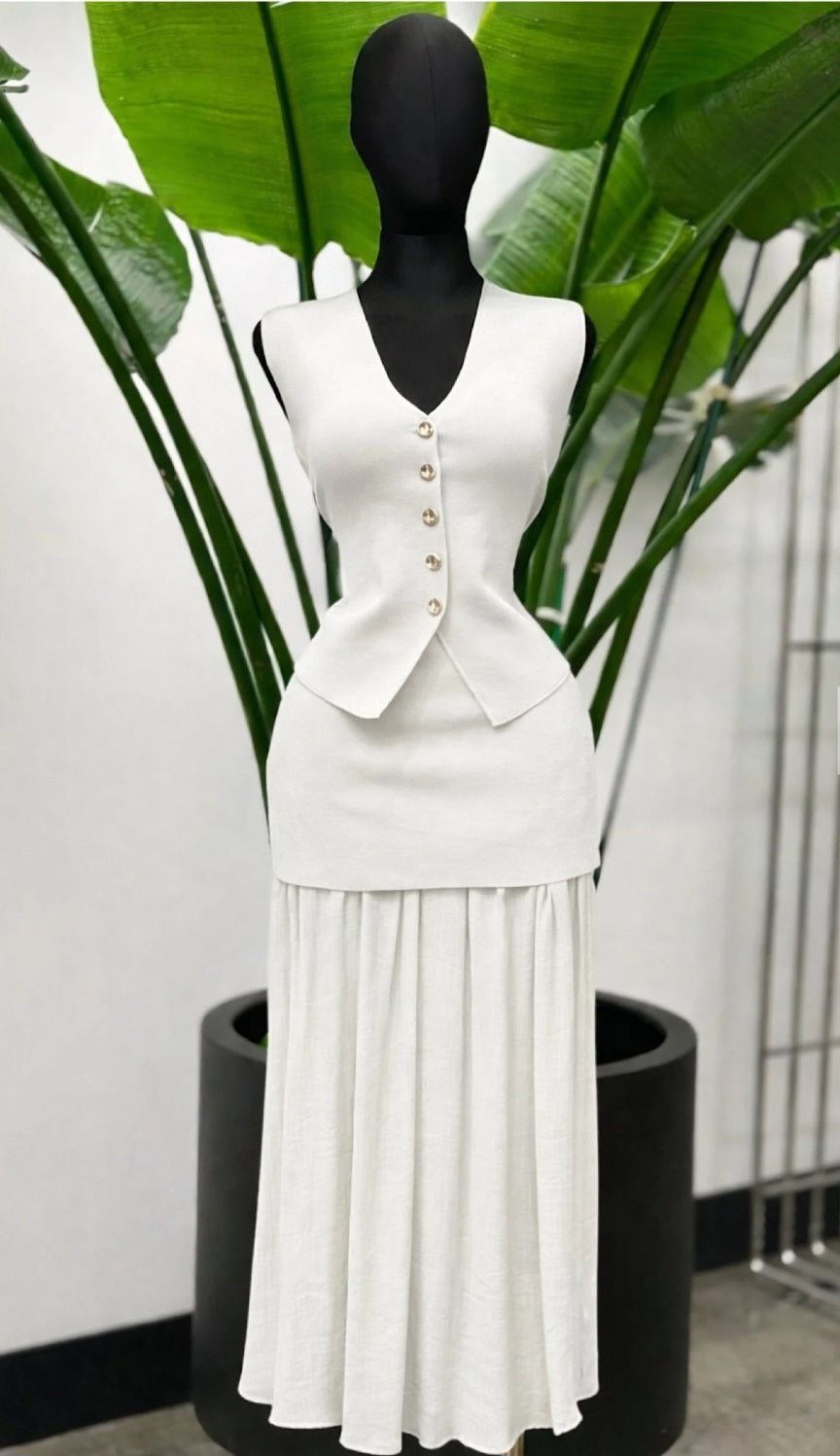 Bad Habits Two-Piece Skirt & Vest Set