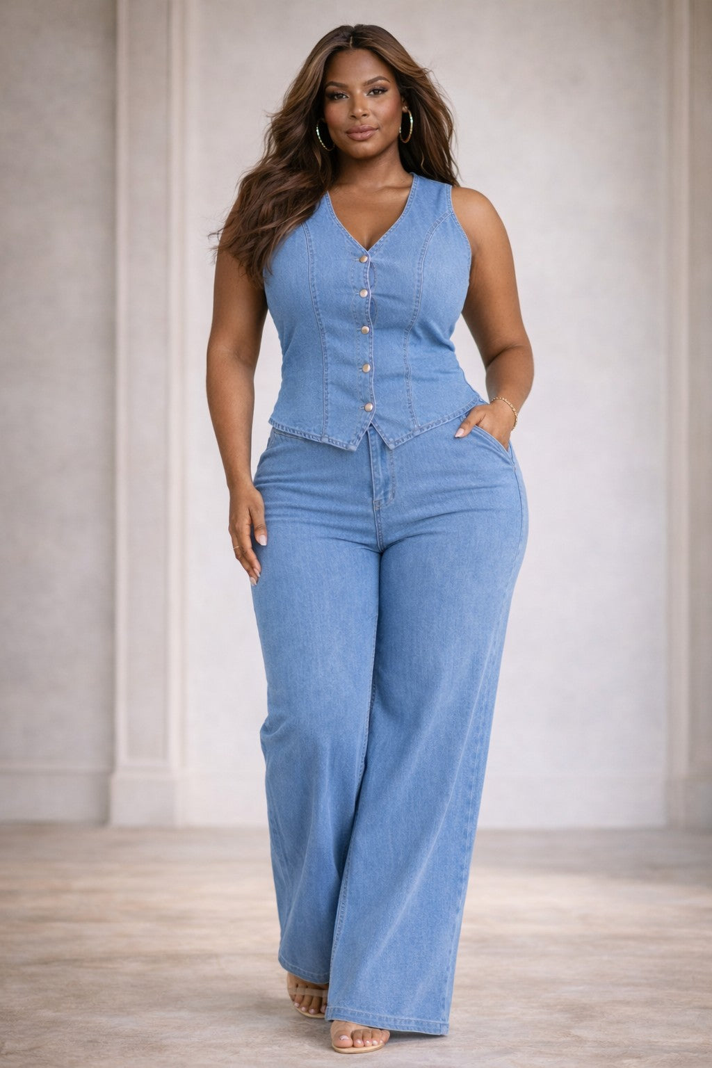 Curvy - Billie Jean Denim Set