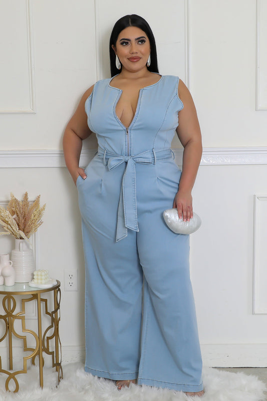 Curvy - Jordan Denim Jumpsuit