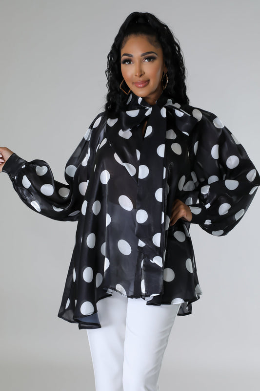 Lady M Polka Dot Blouse