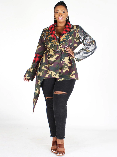 Curvy - All The Things Camo Jacket