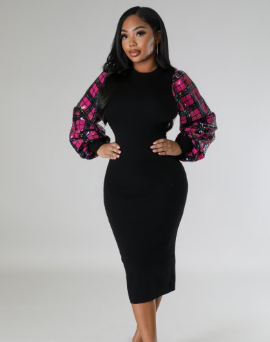 Janie Long Sleeve Midi Dress