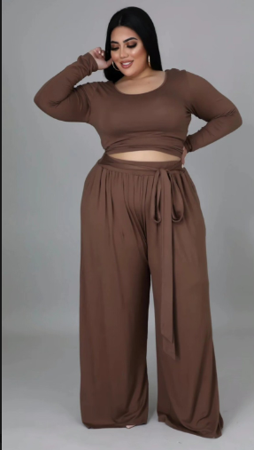 Curvy - Macy Two-Piece Pant Set