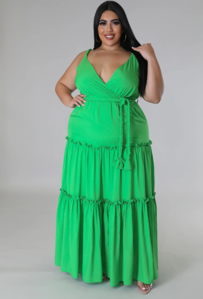 Curvy - Salsa Verde Maxi Dress
