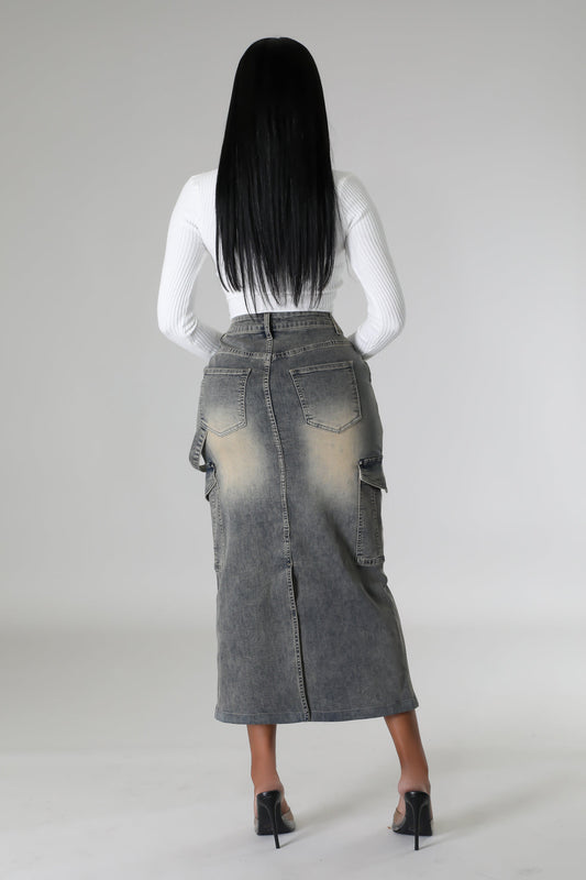 Trixie Maxi Denim Skirt