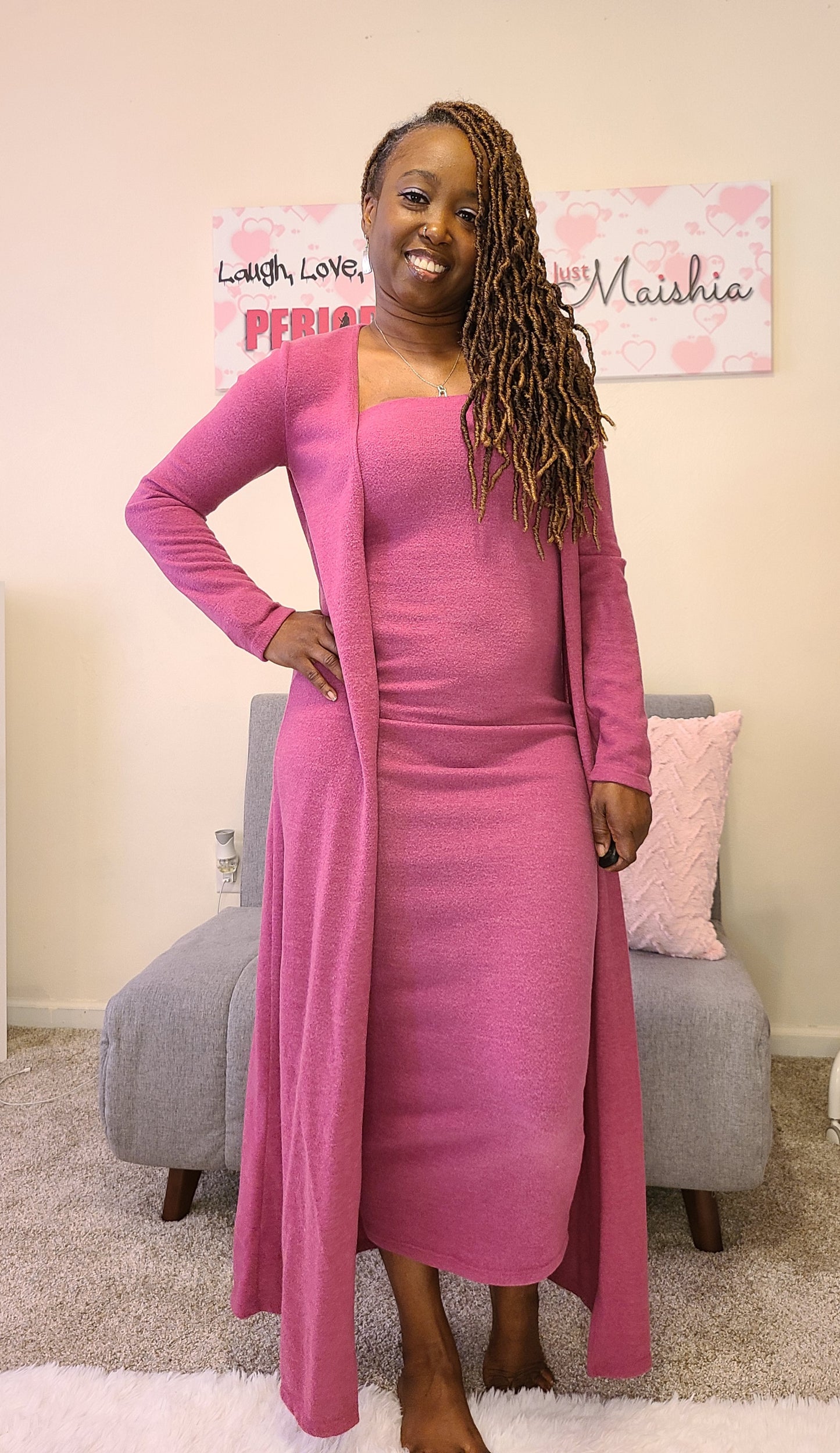 Gigi Dress and Cardigan Set