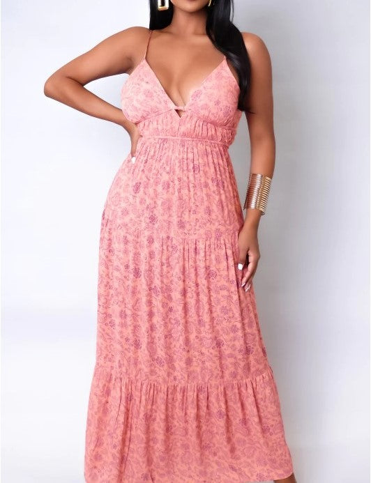 Summer Blossom Maxi Dress