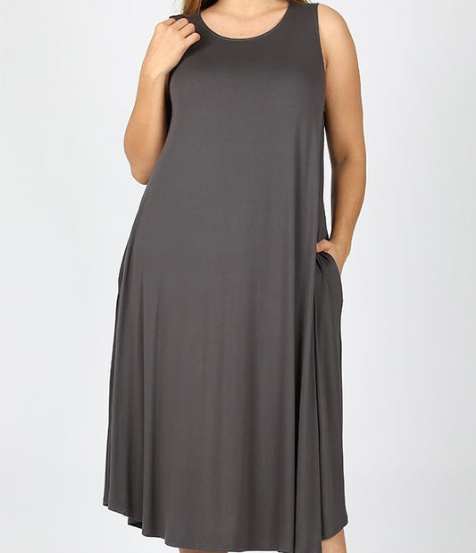 Curvy - Cassie Sleeveless Dress