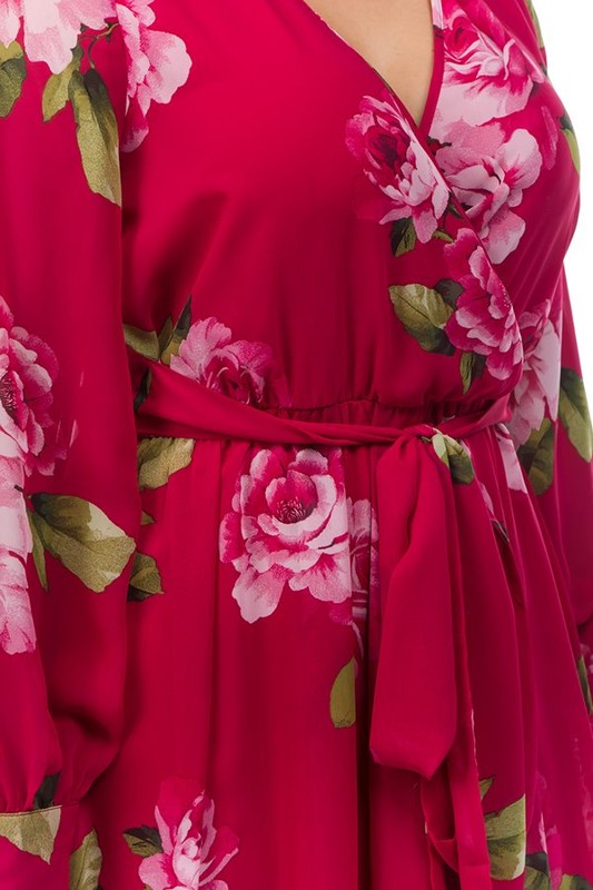 Curvy - Debbie D Floral Maxi Dress